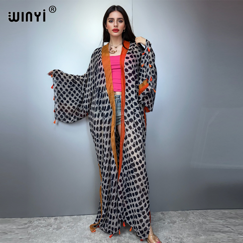 Cover Up Kaftan - WINYI Summer Outfit Kimono America Boho