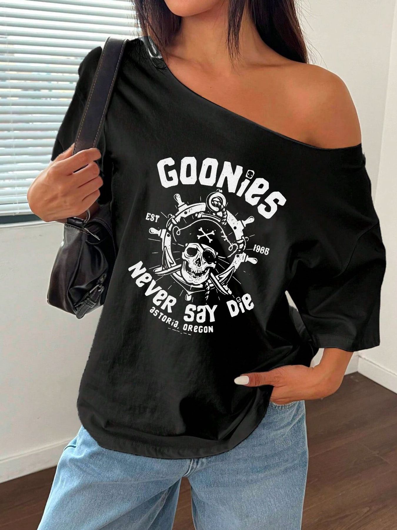 100% Cotton Plus Size Skull Pi - Blouse Off Shoulder 评论和价格