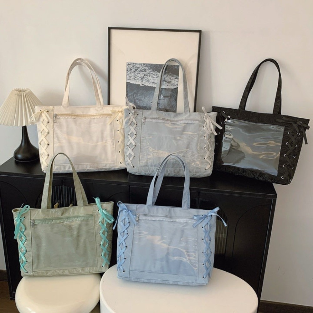 Lace-up Simple Itabag Badge Di - Tote Bag Beach 评论和价格