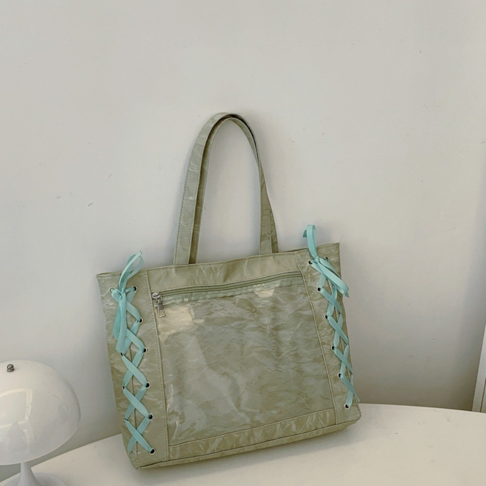 Lace-up Simple Itabag Badge Di - Tote Bag Beach 评论和价格