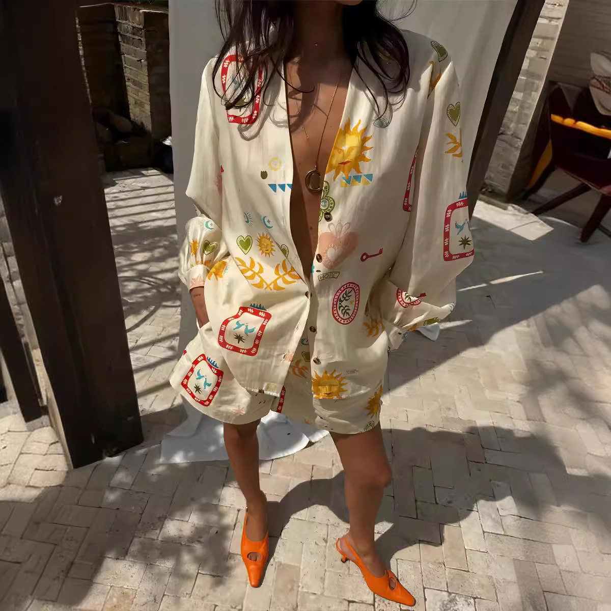 Women Casual Elastic Waist 2pc - Romper Floral Print 评论和价格