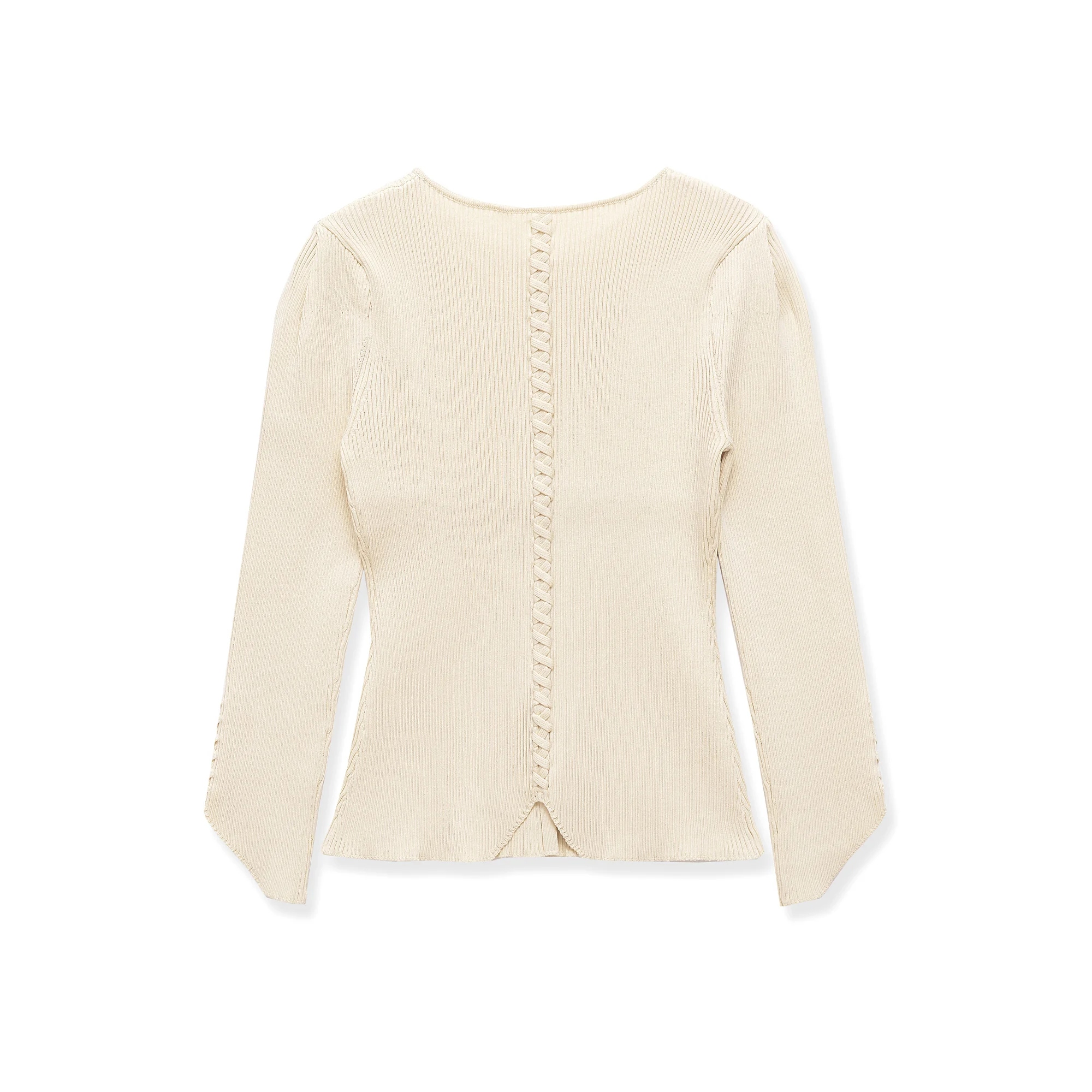 Fashion Rib Knit Cardigan Wome - Crop Top Crochet 评论和价格