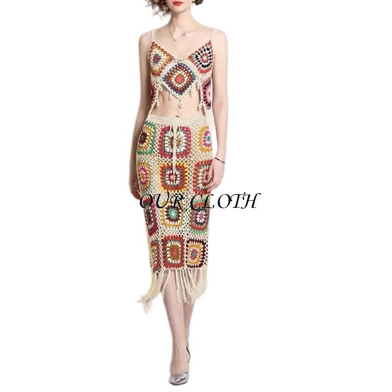 Women Beach Crochet Knit Cami  - Crop Top Crochet 评论和价格