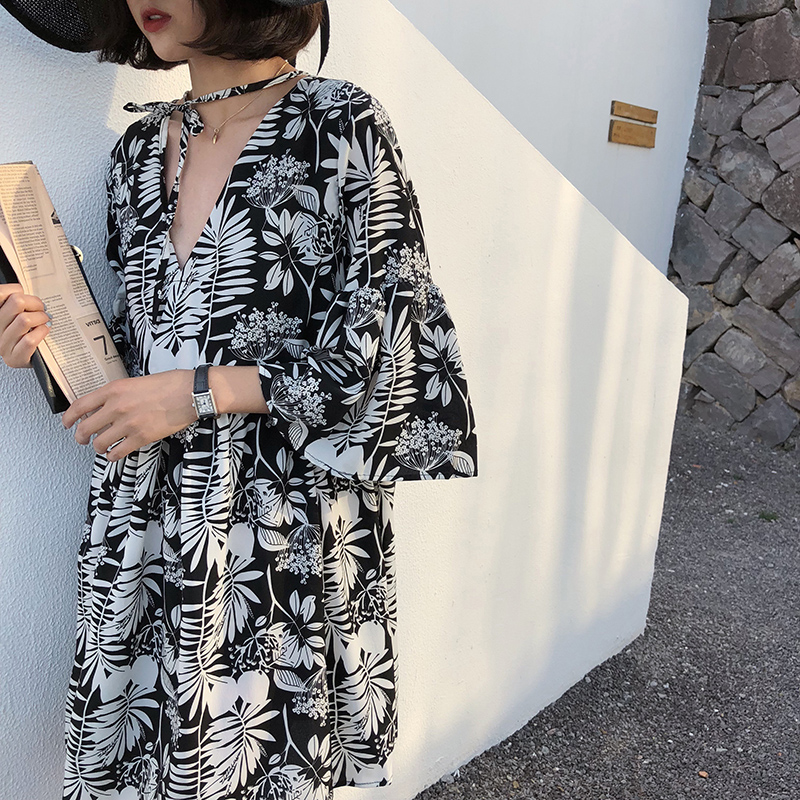 Bali Beach Vacation Beach Skir - Midi Skirt Floral 评论和价格