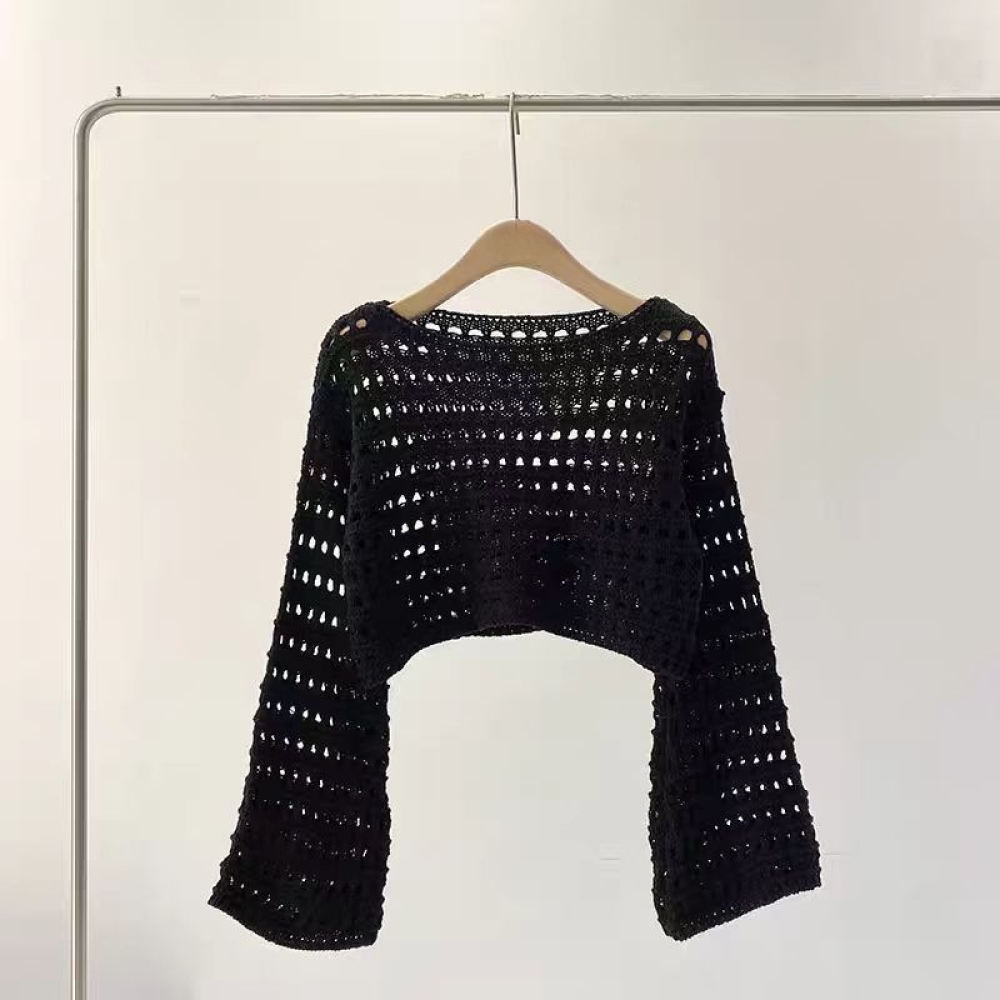 Summer Women Knitted Sweater F - Crop Top Crochet 评论和价格