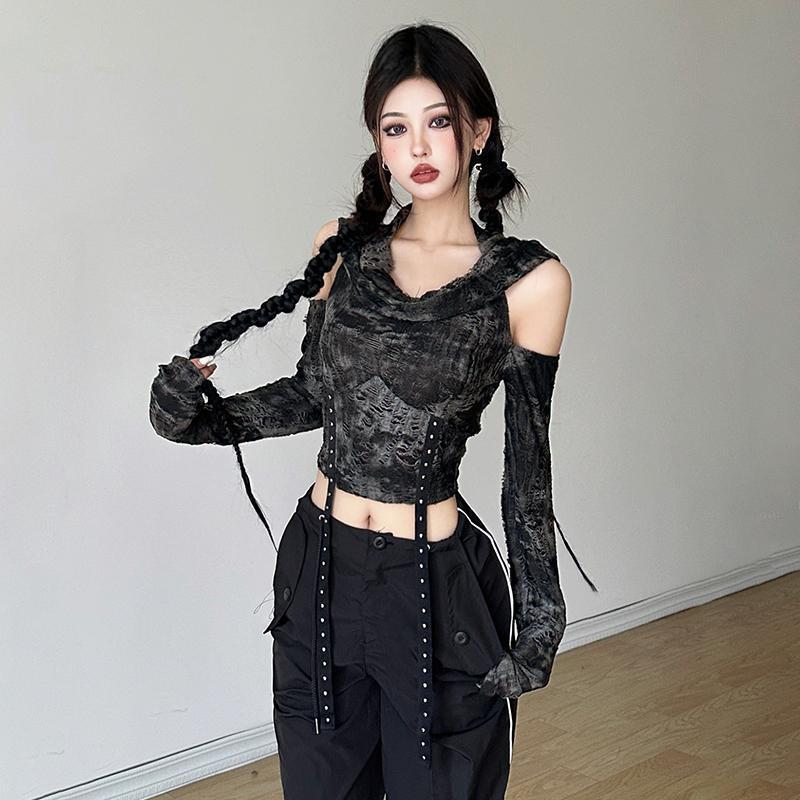 Off Shoulder Hoodie Long Sleev - Blouse Off Shoulder 评论和价格