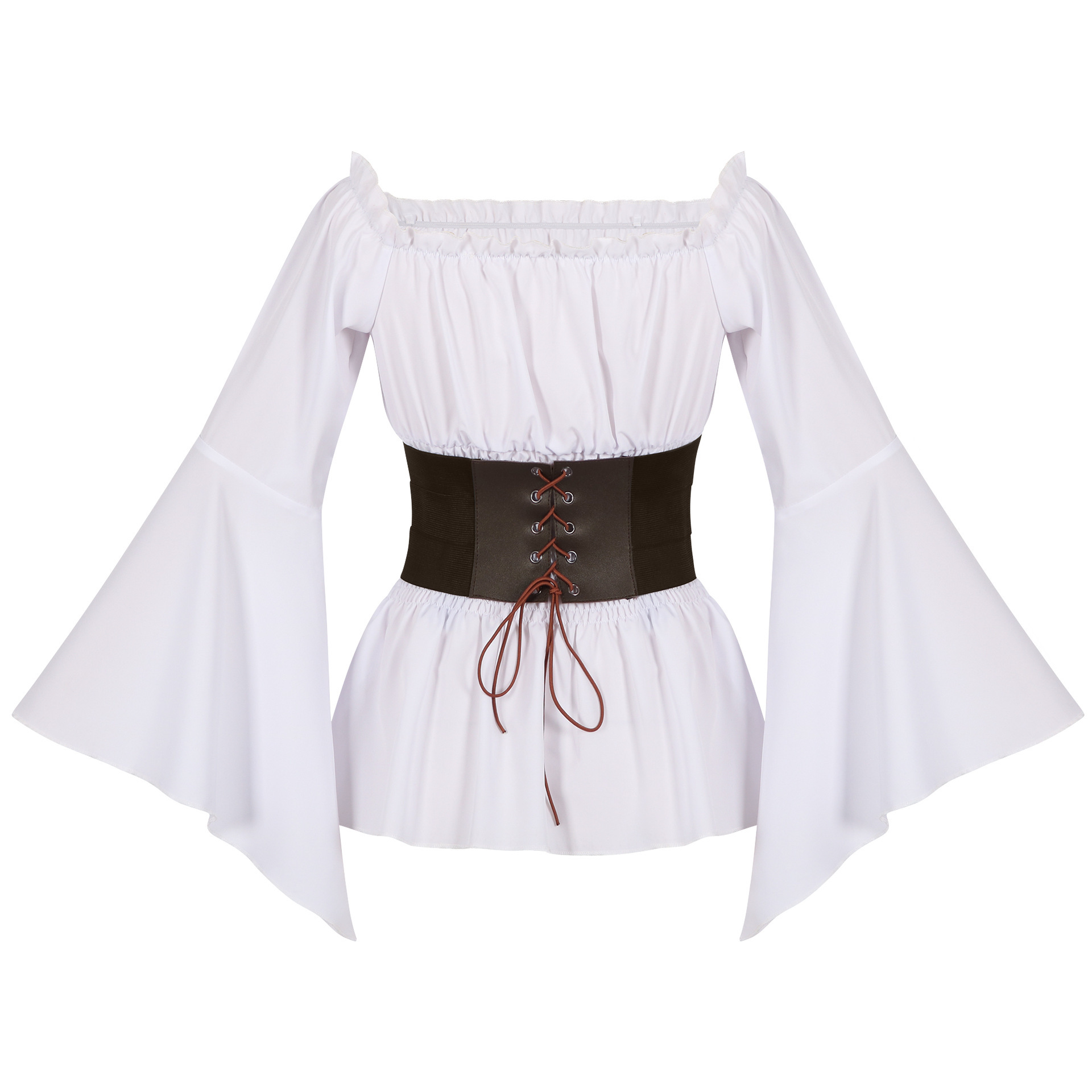 Medieval Victorian Pirate Shir - Blouse Off Shoulder 评论和价格