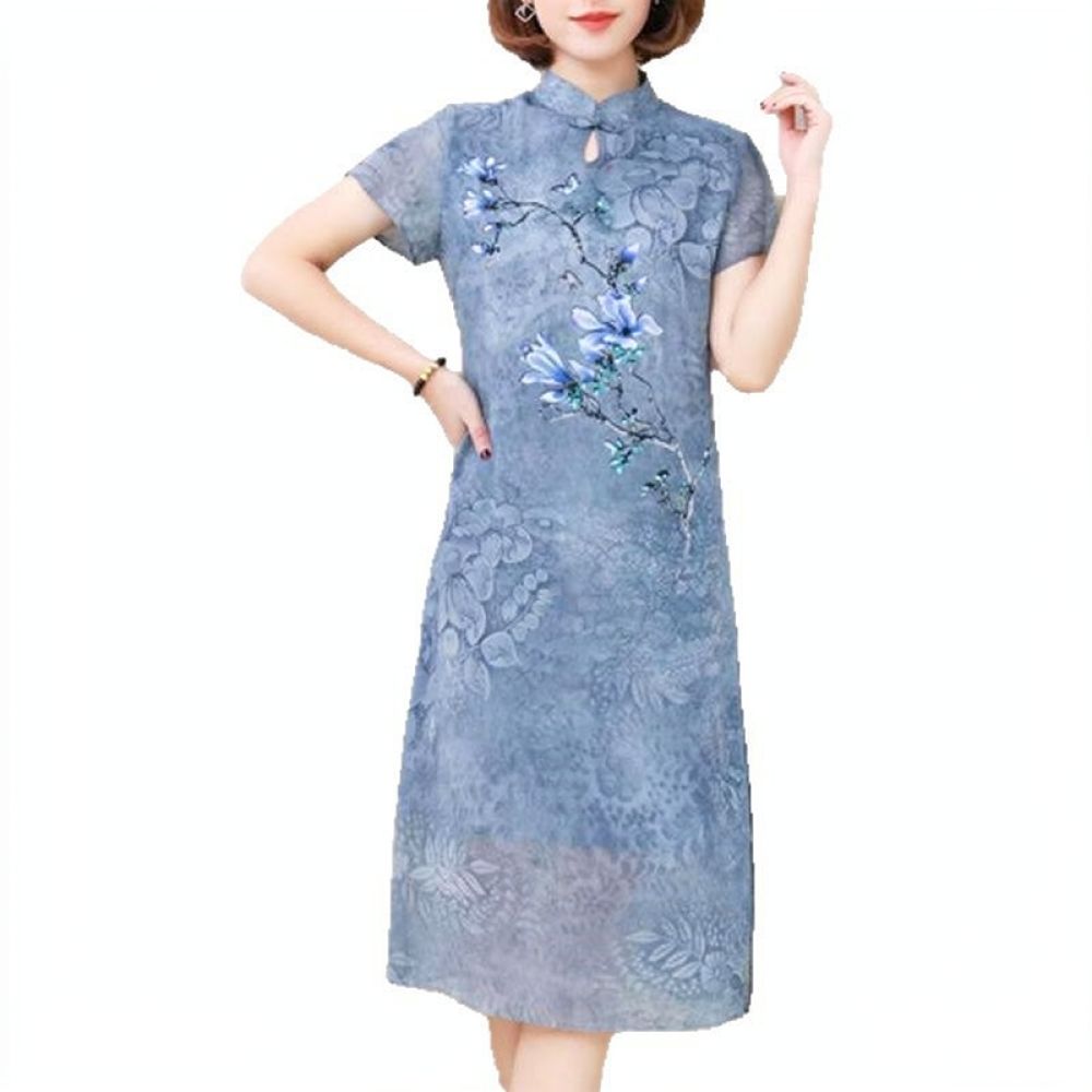 Summer Chiffon Floral Dress El - Midi Skirt Floral 评论和价格