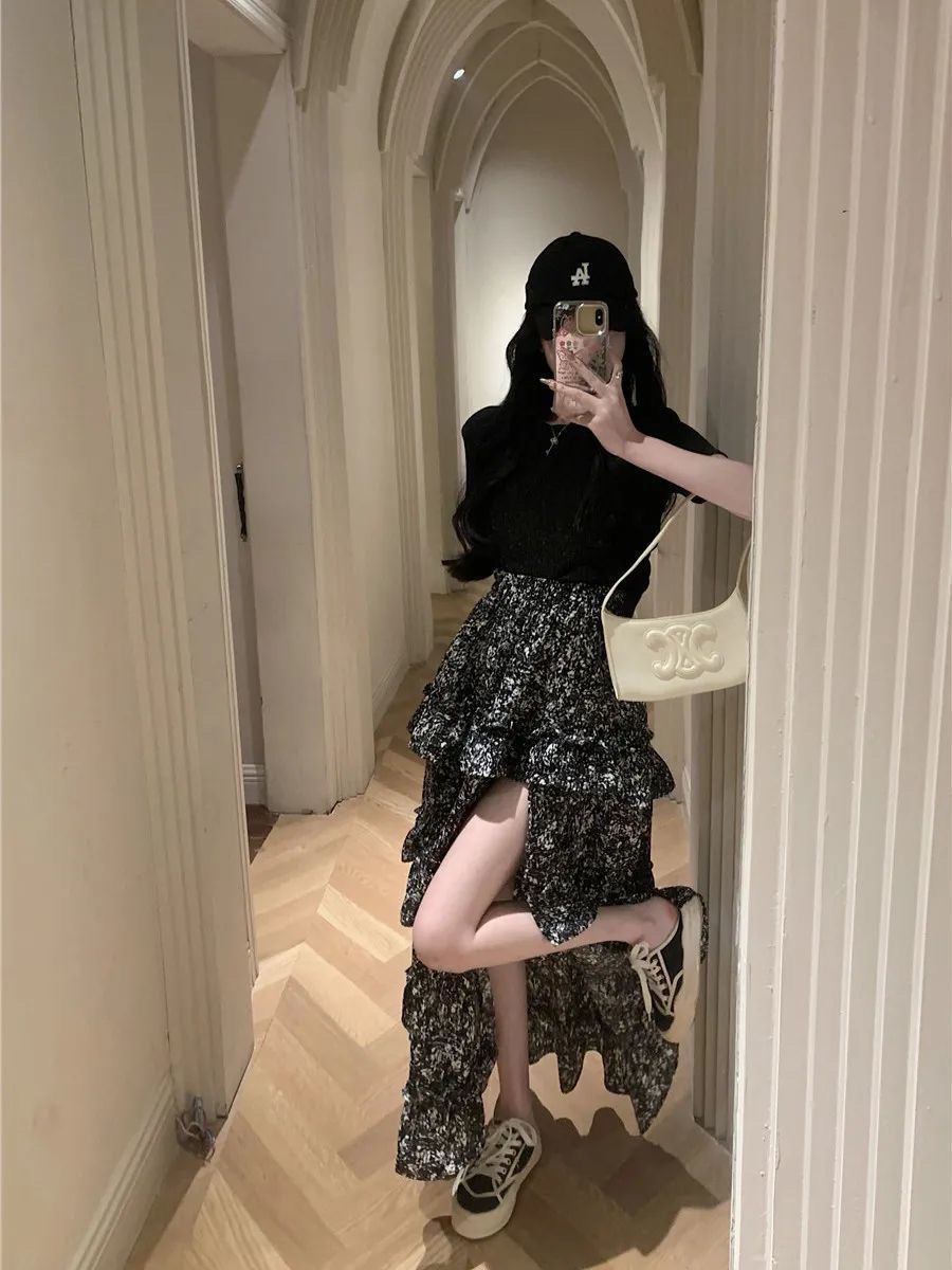 Floral Print Half-length Skirt - Midi Skirt Floral 评论和价格