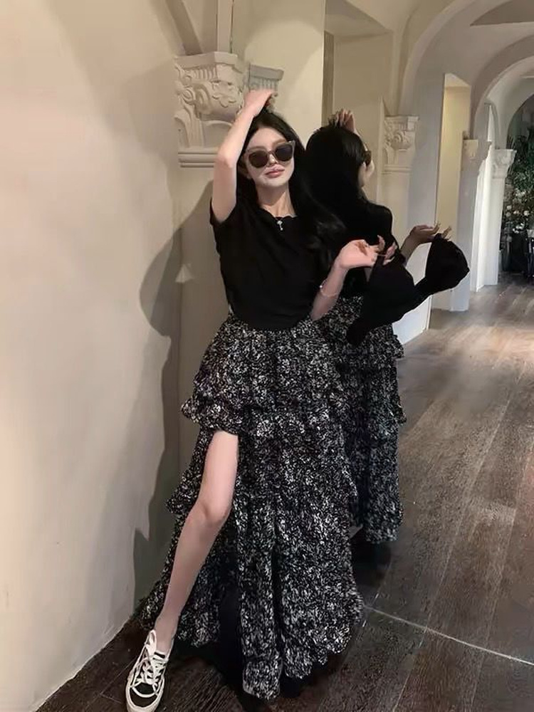 Floral Print Half-length Skirt - Midi Skirt Floral 评论和价格